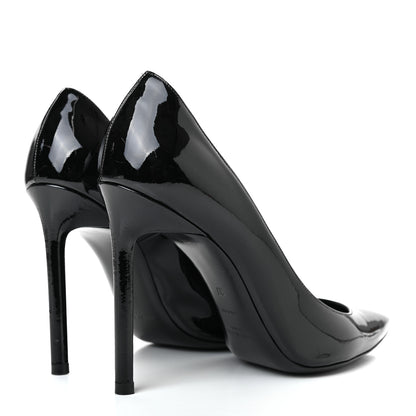 Saint Laurent Patent Calfskin Zoe 105 Pumps 37 Black 4 of 10