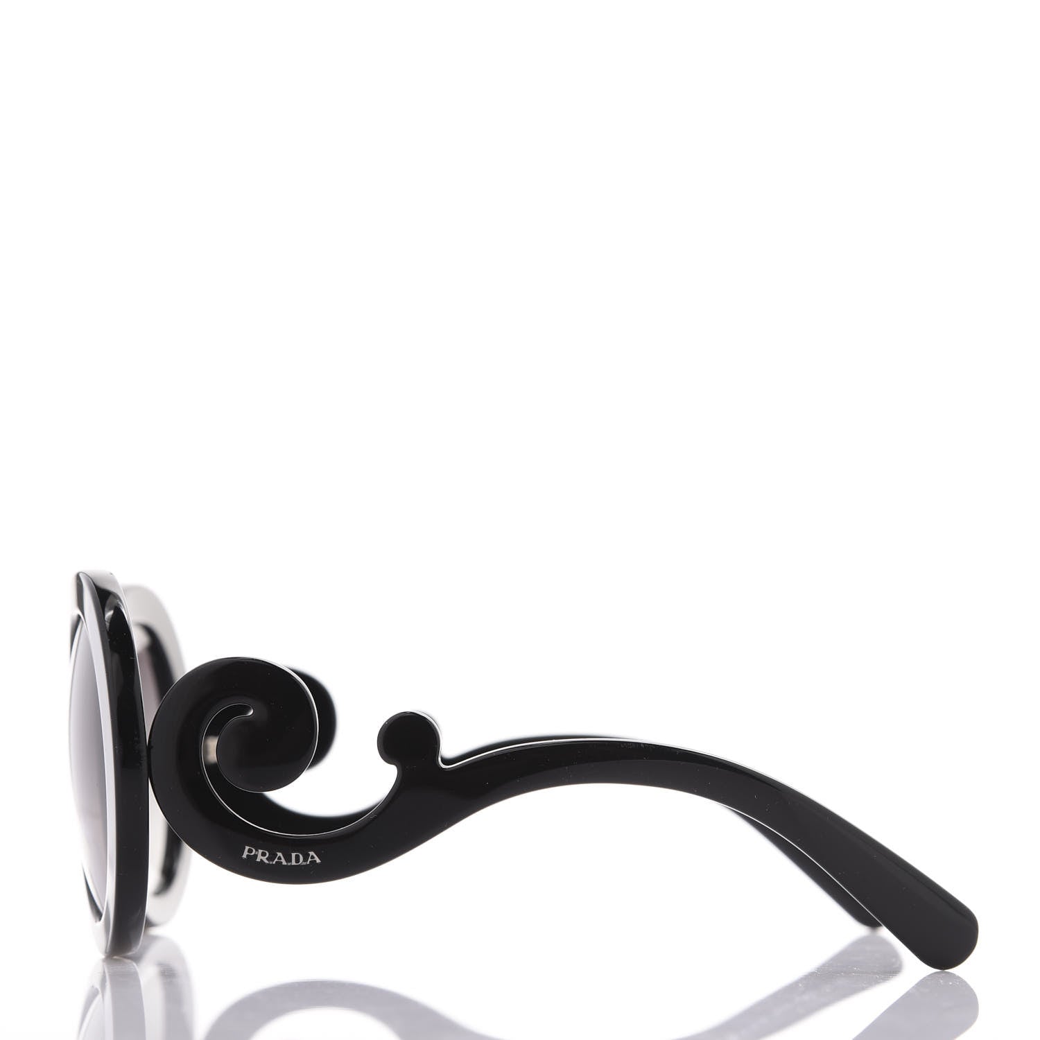 Prada Baroque Sunglasses SPR 27N Black 3 of 7