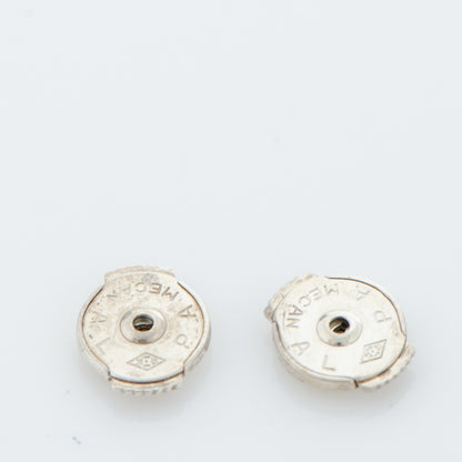 Hermes Sterling Silver 18K Rose Gold Confettis Drop Earrings 6 of 7