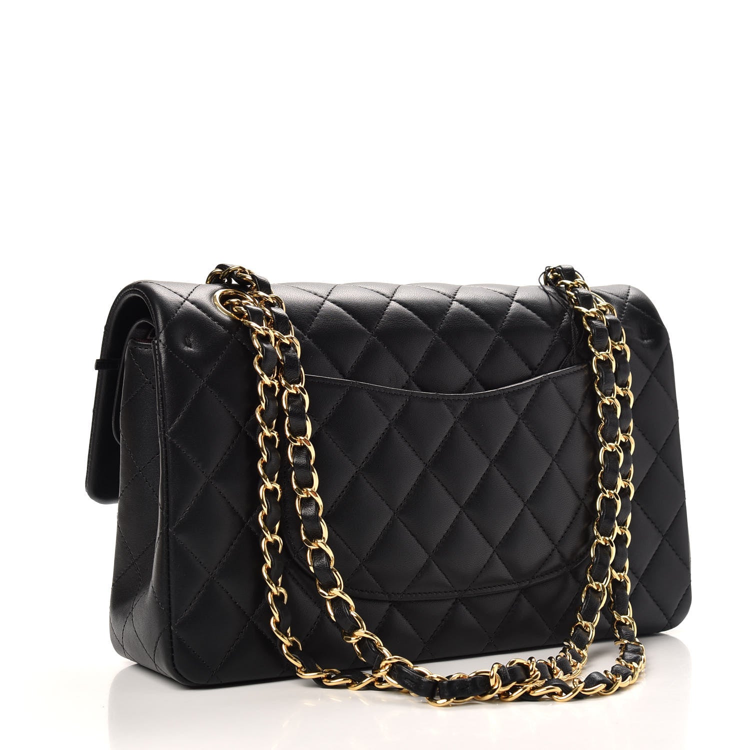 Chanel Lambskin Quilted Medium Double Flap Black 3 of 10