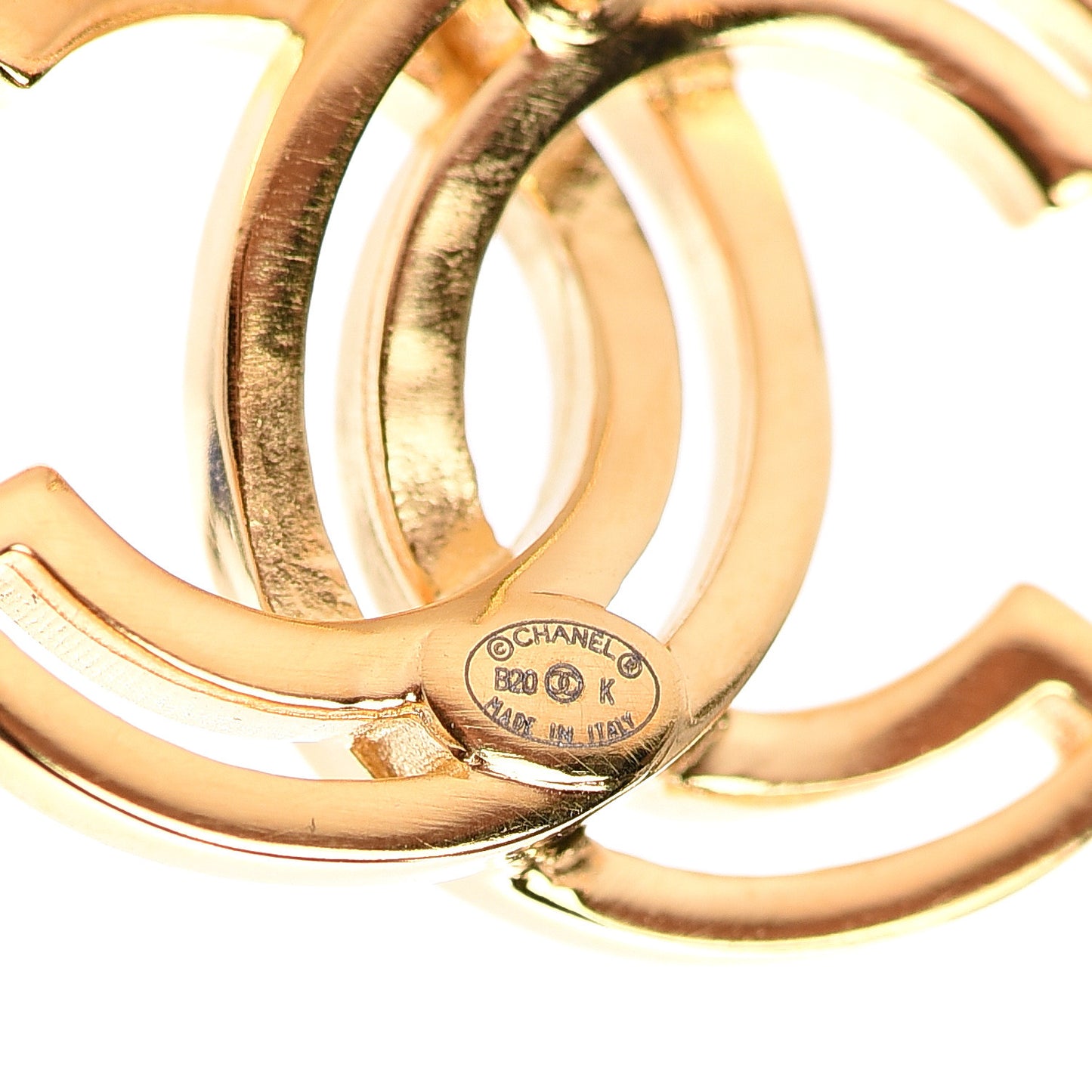 Metal Obazine CC Earrings Gold