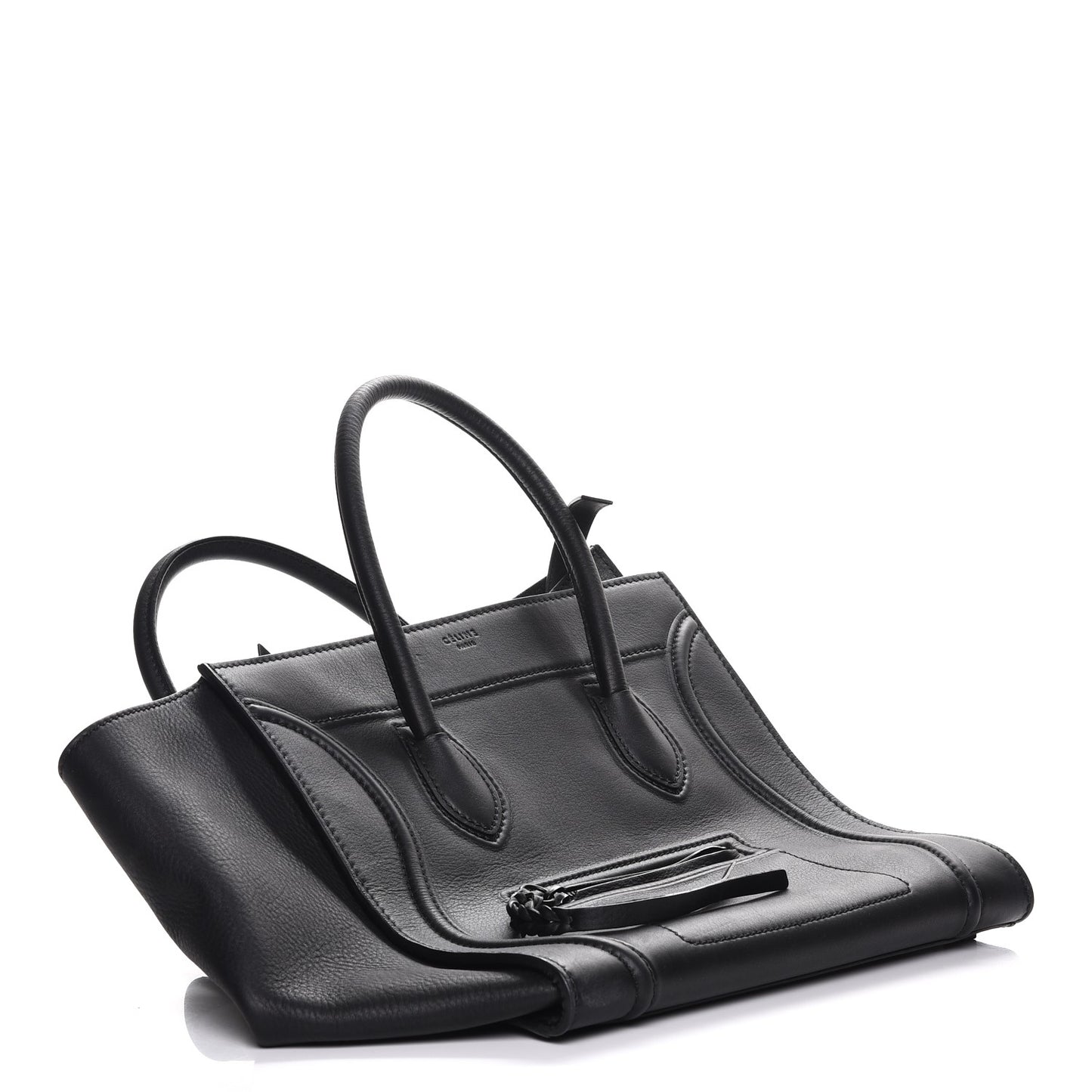 Supple Calfskin Medium Phantom Luggage Black