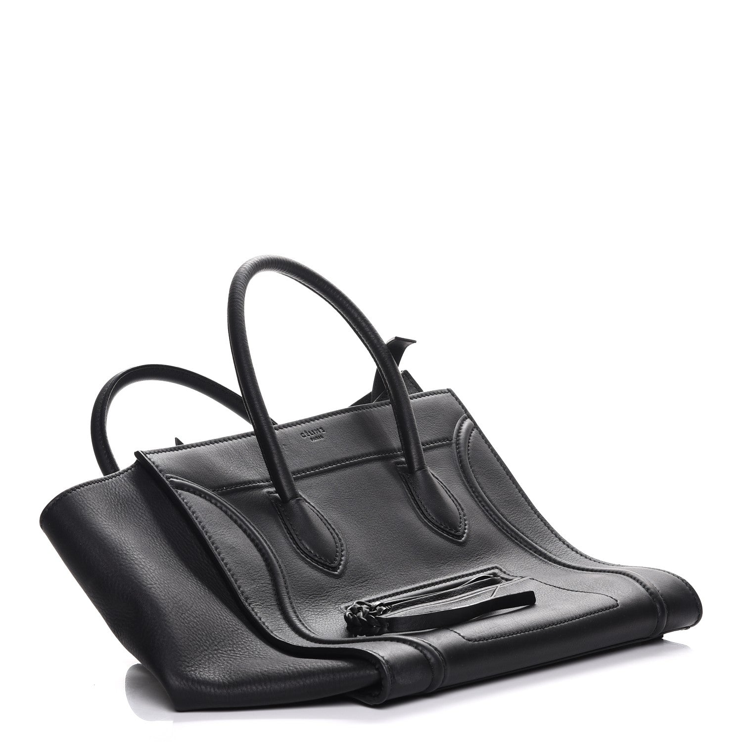 Celine Supple Calfskin Medium Phantom Luggage Black 10 of 10