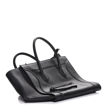 Celine Supple Calfskin Medium Phantom Luggage Black 10 of 10