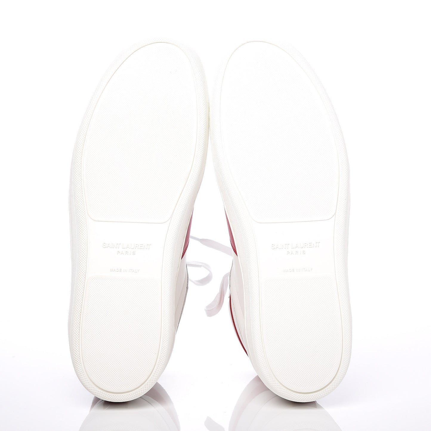 Calfskin Court Classic SL/10H High Top Sneakers 41 White Red
