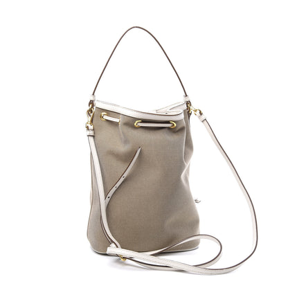 Prada Jacquard Logo Mini Bucket Crossbody Bag Corda Talco 2 of 10