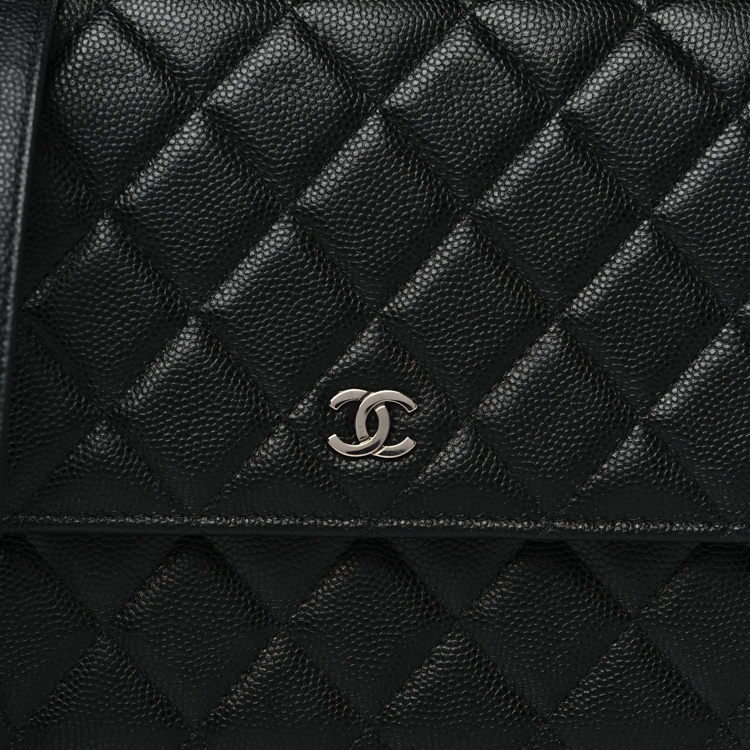 Chanel Caviar Quilted Square Wallet On Chain WOC Black 9 of 12