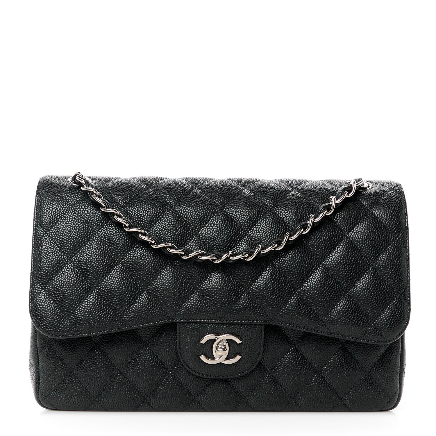 Chanel Caviar Quilted Jumbo Double Flap Black 1 of 11