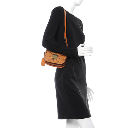 MCM Visetos Mini Patricia Shoulder Bag Cognac 2 of 6