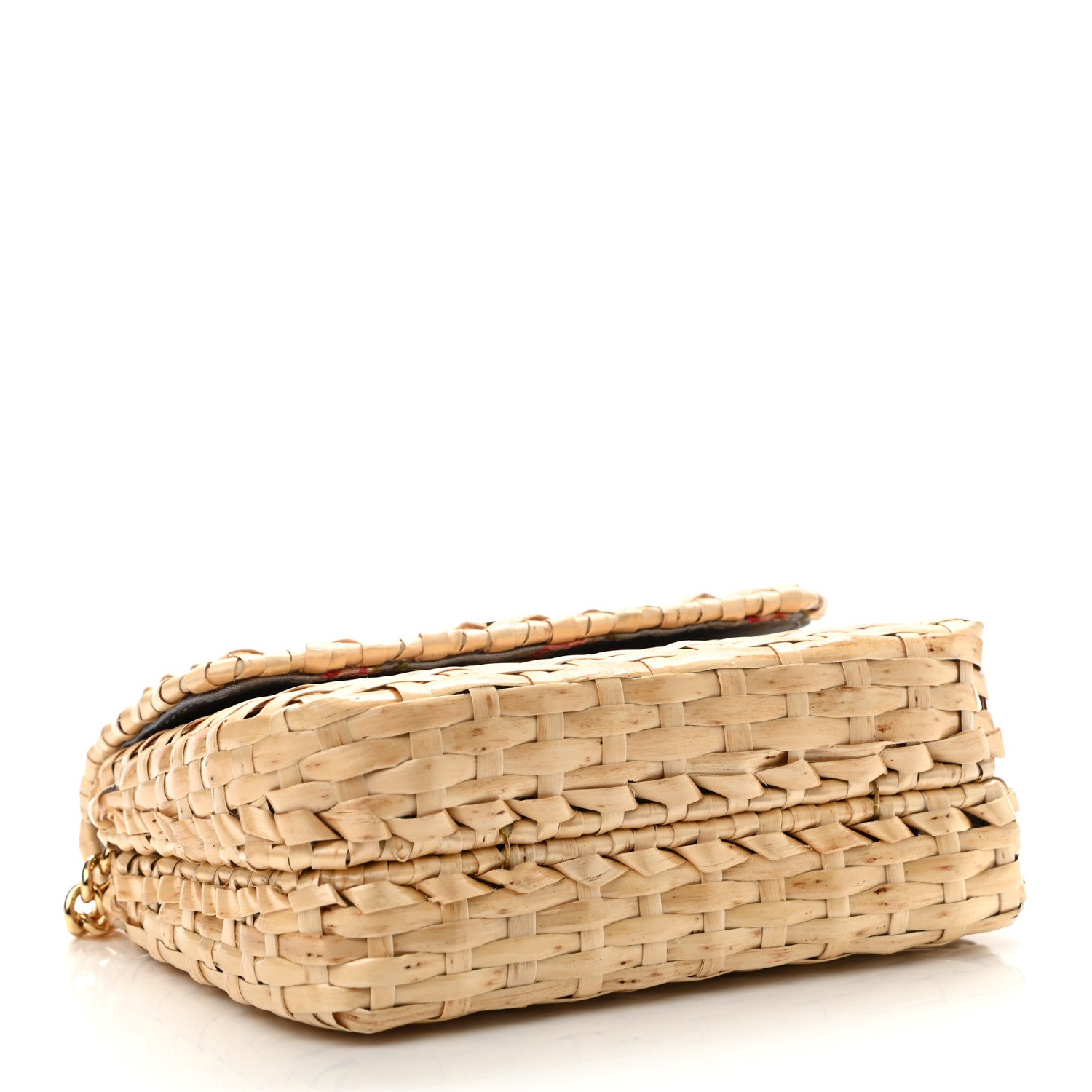 Gucci Glazed Wicker Mini Cestino Shoulder Bag Natural 4 of 11