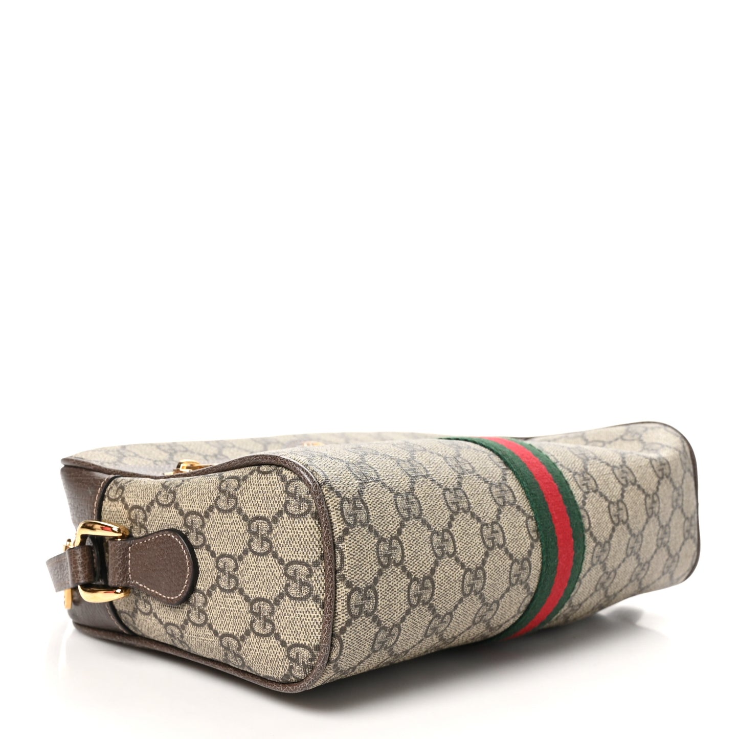 GG Supreme Monogram Web Small Ophidia Shoulder Bag Brown