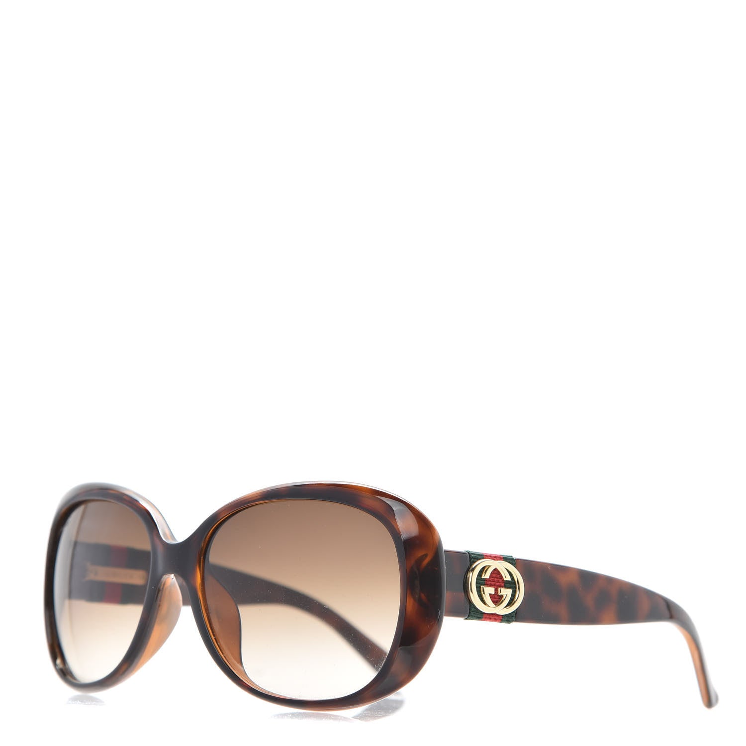 Gucci Acetate Web Oversized Sunglasses GG3660 Tortoise 1 of 8
