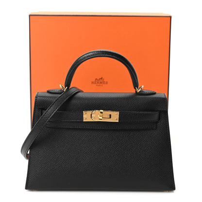 Hermes Epsom Mini Kelly Sellier 20 Black 10 of 10