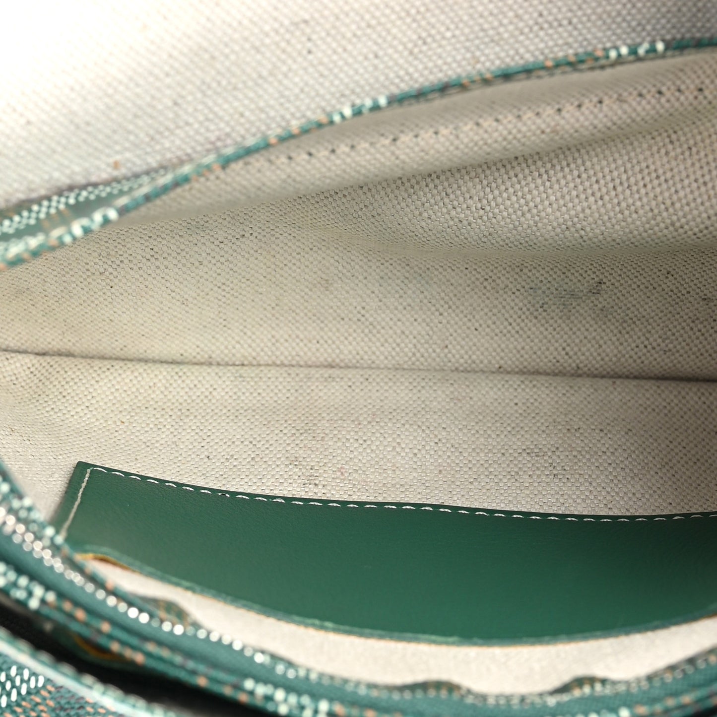 Goyardine Plumet Wallet Clutch Green