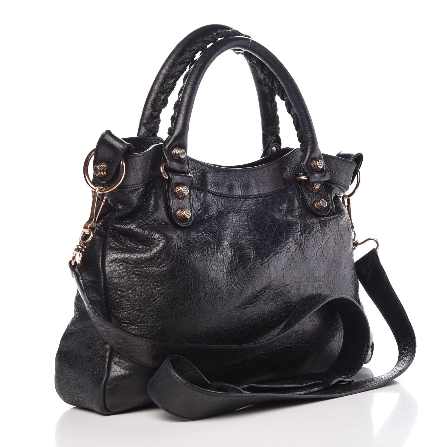 Balenciaga Agneau Giant 12 Rose Gold Hardware Town Black 4 of 9