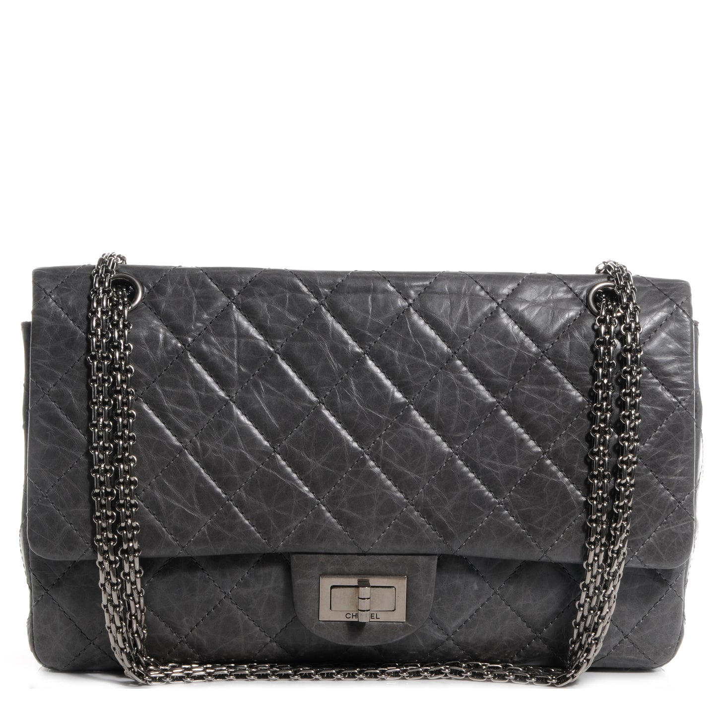 Aged Calfskin 50th Anniversary 2.55 Reissue 227 Flap Grey
