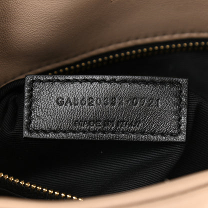Saint Laurent Lambskin Quilted Toy Loulou Puffer Monogram Chain Satchel Dark Beige 7 of 9
