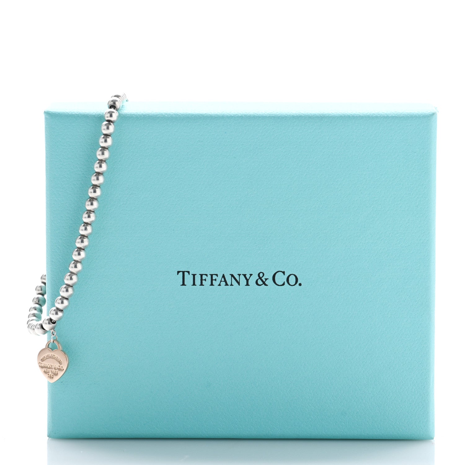 Tiffany Sterling Silver 18K Rose Gold Return to Tiffany Heart Bead Bracelet 4 of 4