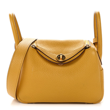 Hermes Taurillon Clemence Mini Lindy 20 Sun 1 of 11