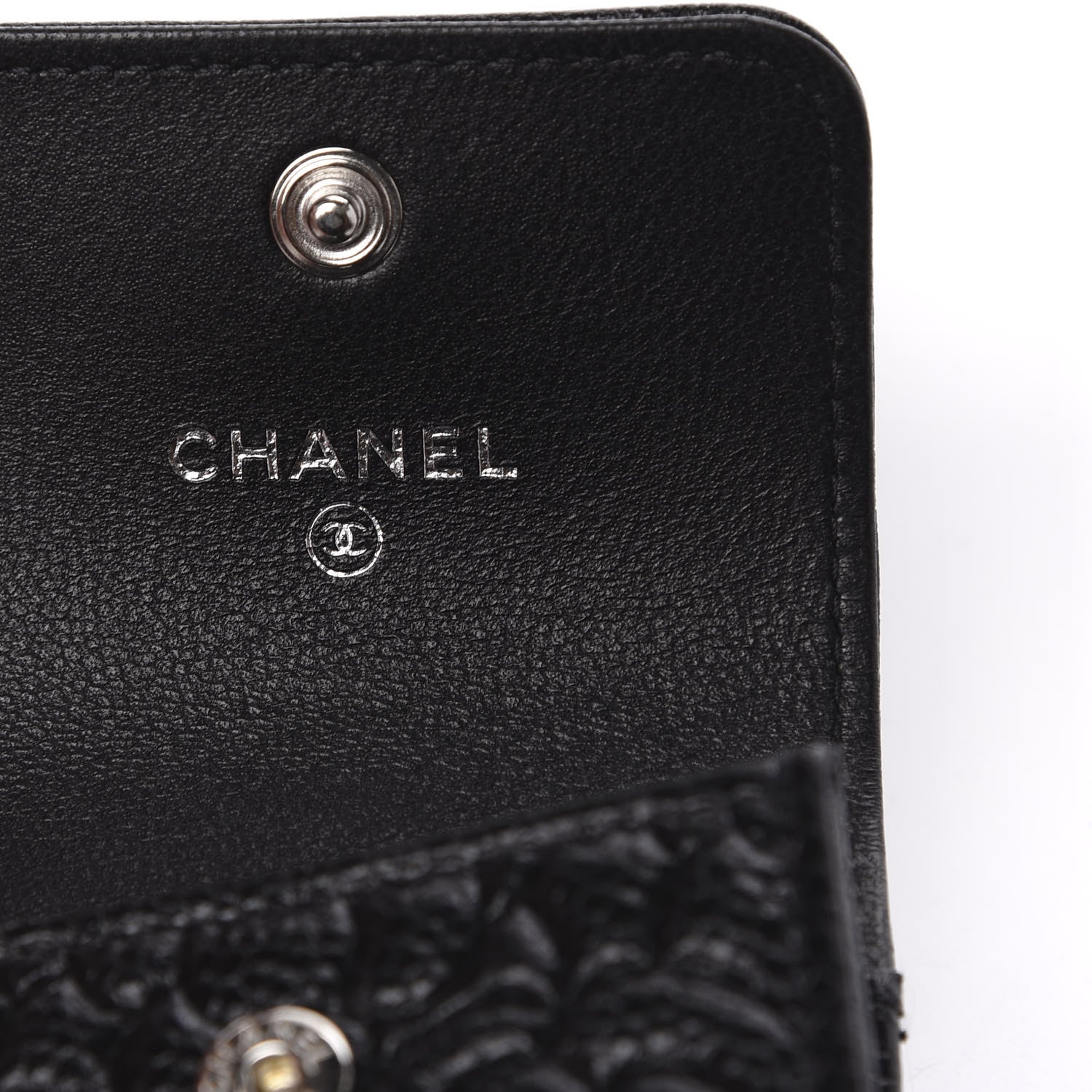 Chanel Caviar Camellia Embossed Airpods Pro Case Black 6 of 9