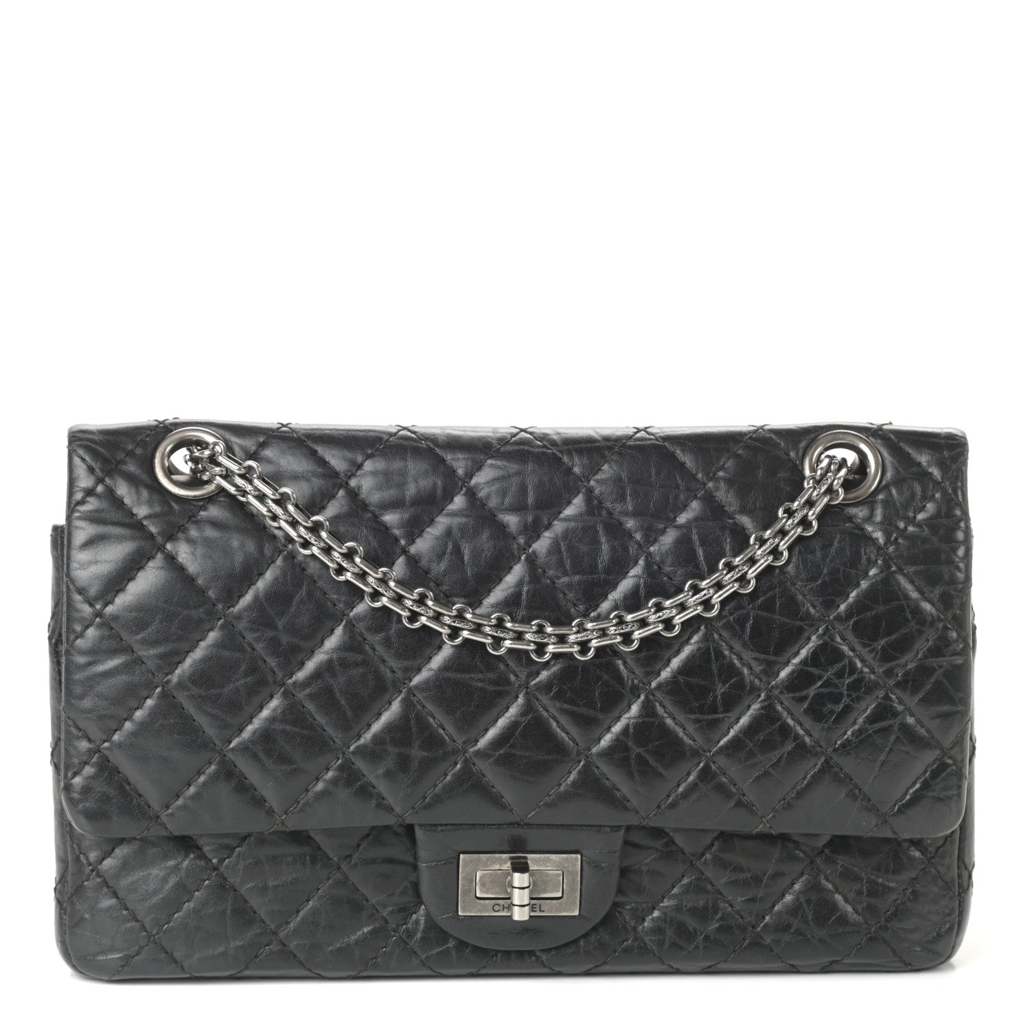 Chanel Aged Calfskin Quilted 2.55 Reissue 225 Flap Black 1 of 10