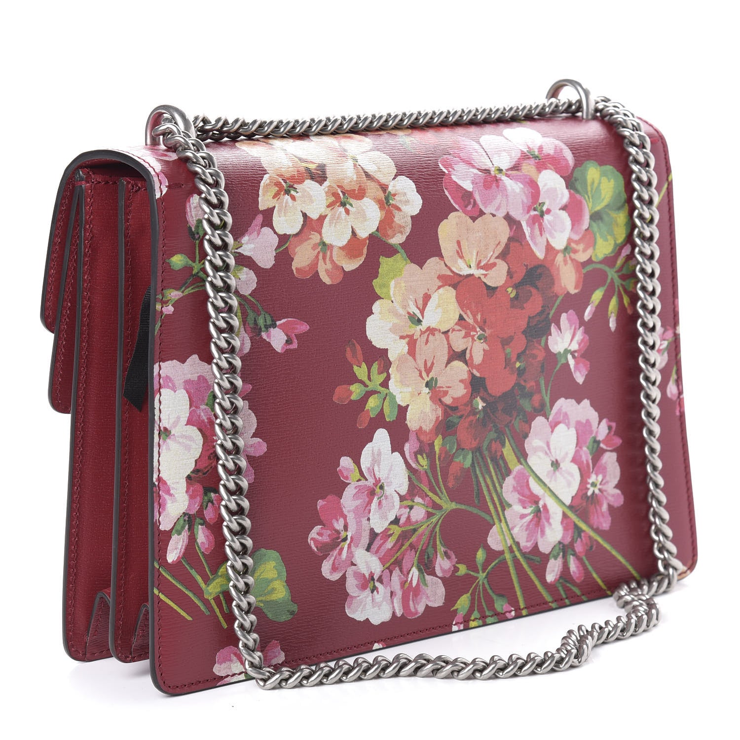 Gucci Calfskin Blooms Print Medium Dionysus Shoulder Bag Romantic Cherry Multicolor 3 of 10