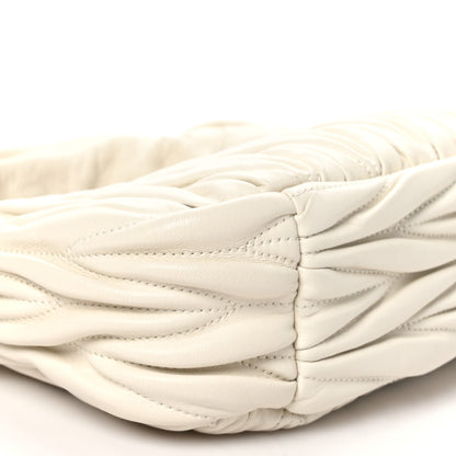 Miu Miu Nappa Matelasse Small Wander Hobo White 8 of 9