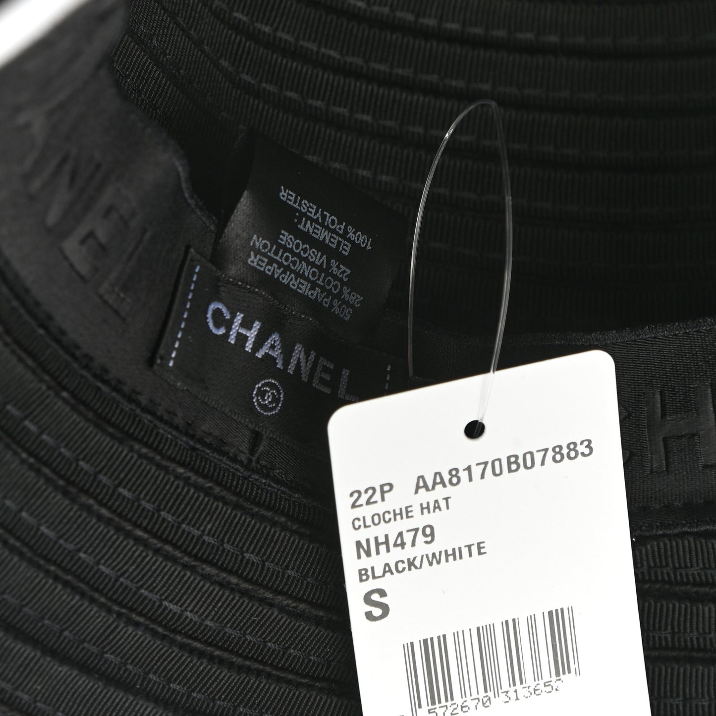 Cotton Viscose CC Bucket Hat S Black
