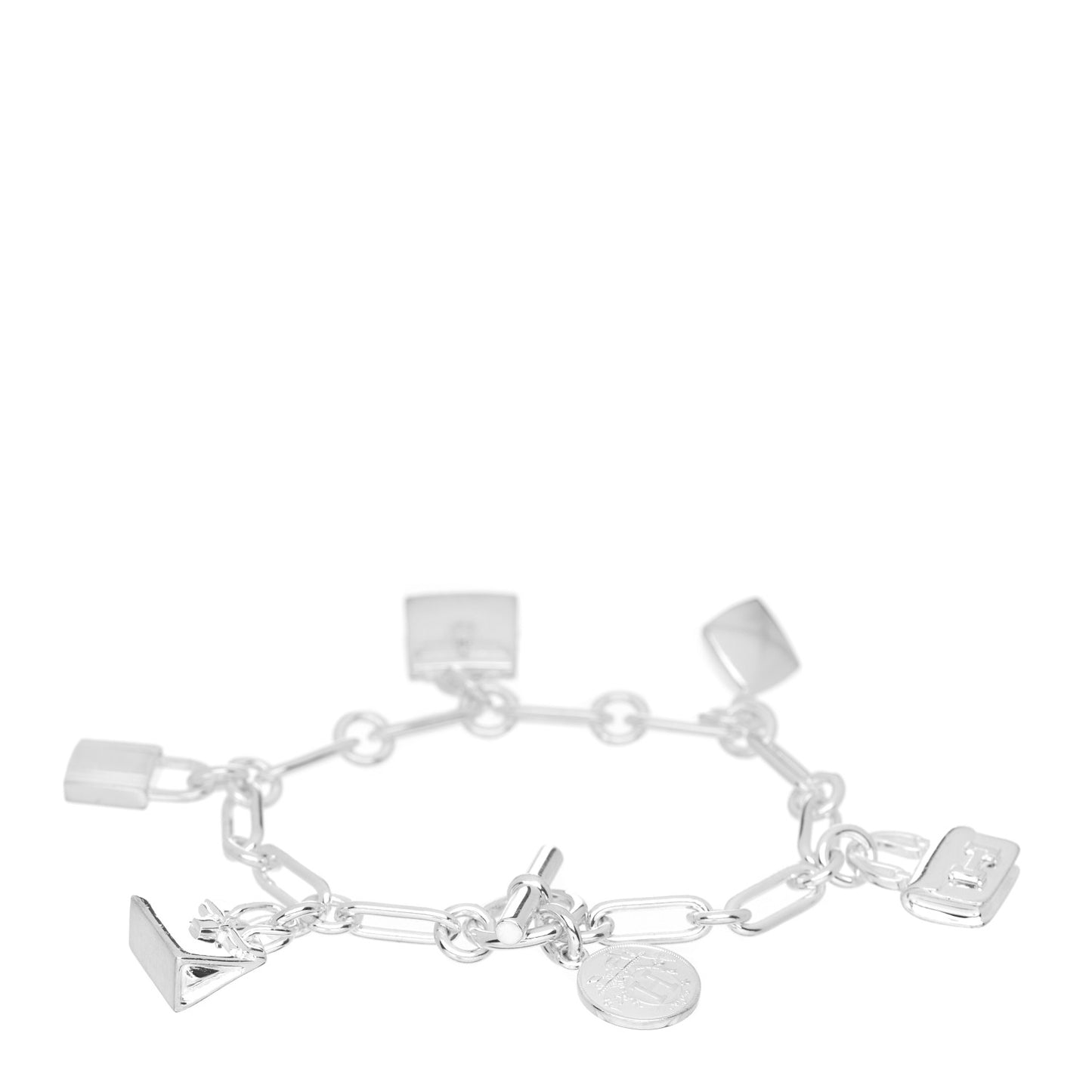 Sterling Silver Five Bags Amulette Charm Bracelet ST