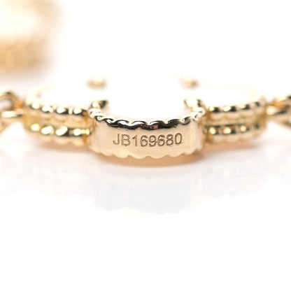Van Cleef & Arpels 18K Yellow Gold Mother of Pearl 10 Motifs Vintage Alhambra Necklace 4 of 6