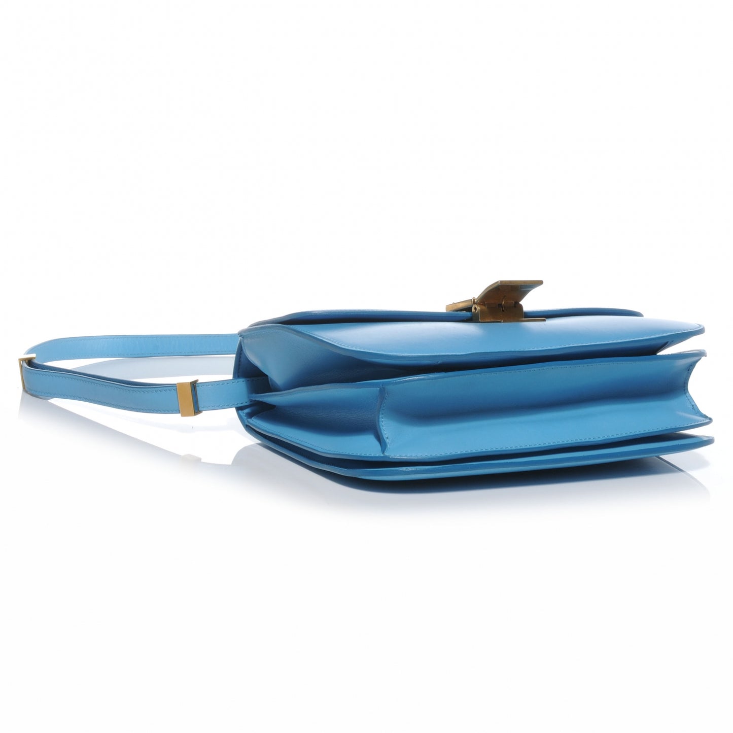 Smooth Calfskin Medium Classic Box Flap Bag Light Blue