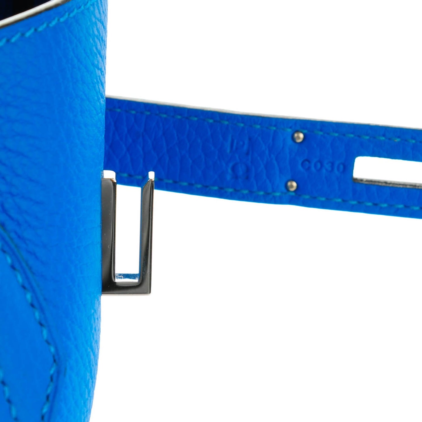 Taurillon Clemence Birkin 35 Bleu Hydra