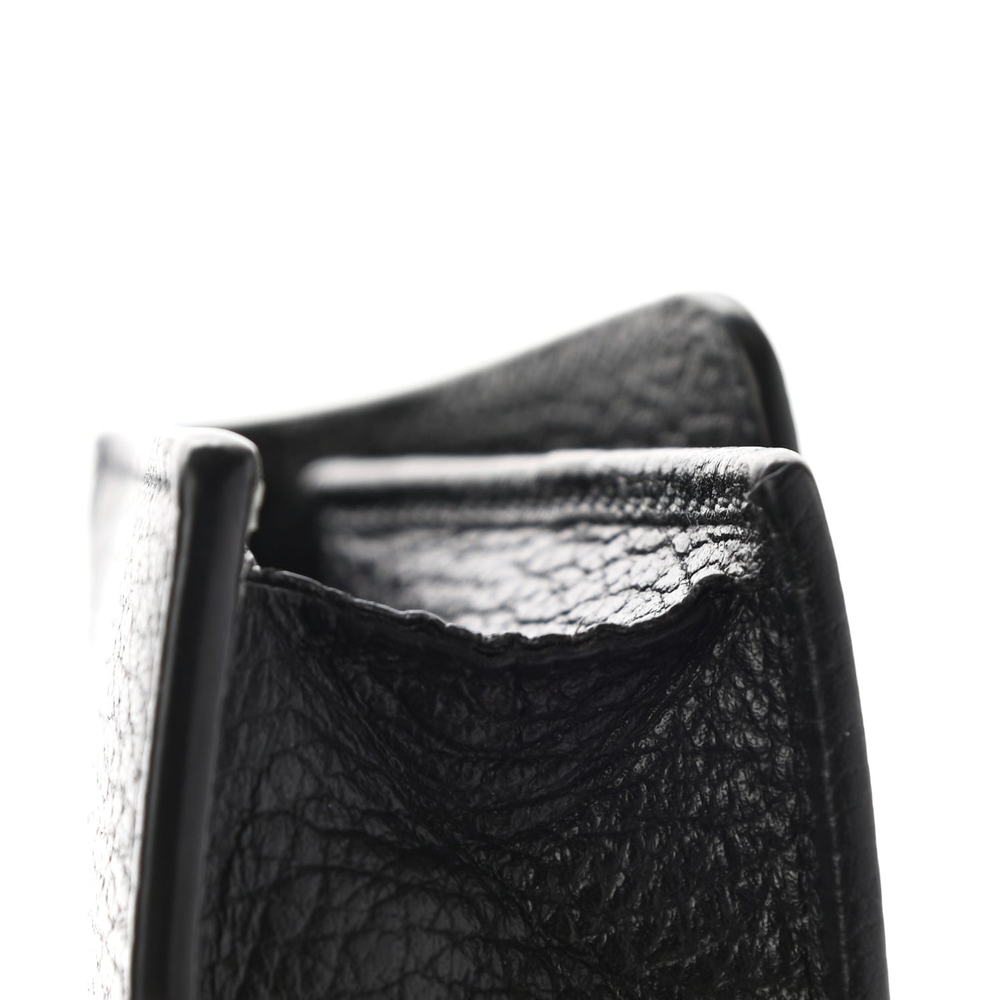 Dollar Calfskin Interlocking G Chain Wallet Black