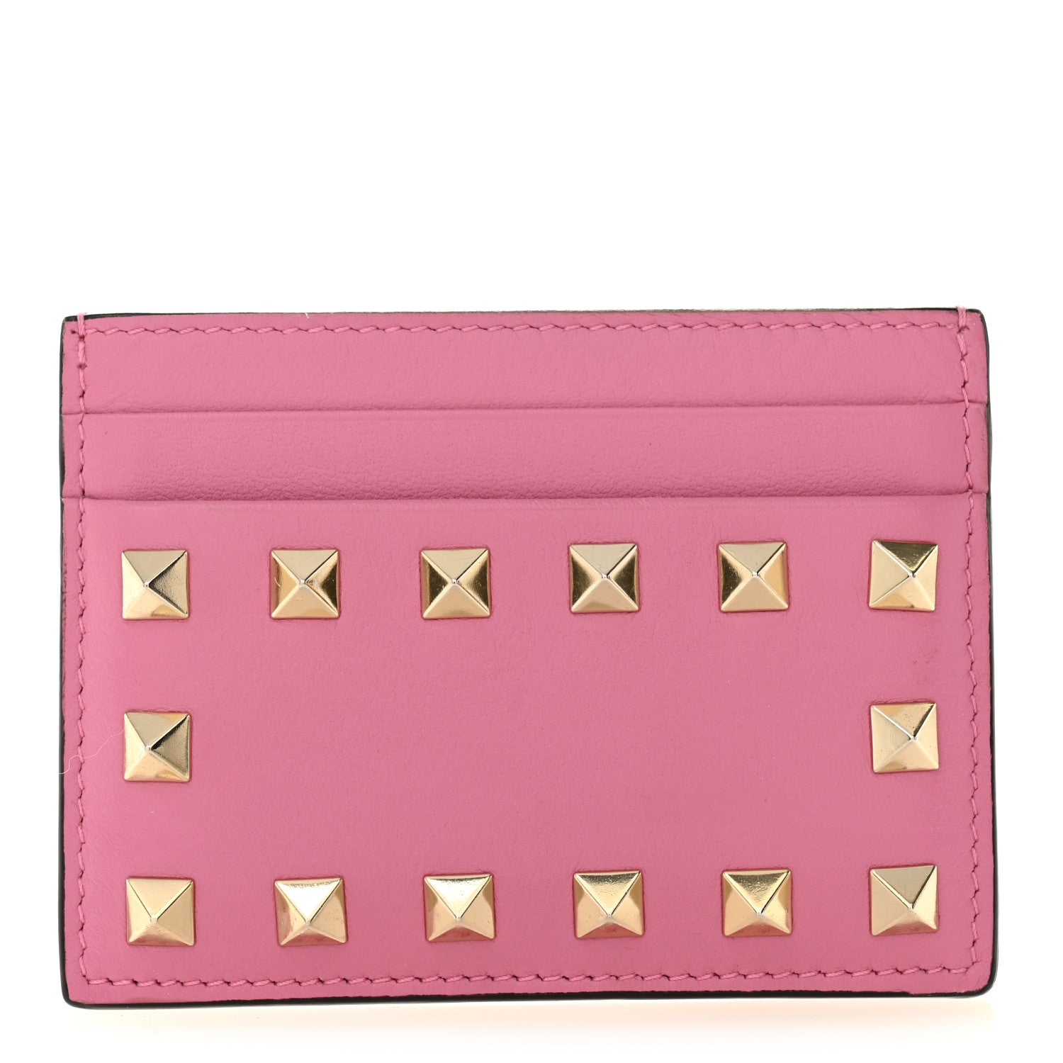 Valentino Garavani Vitello Rockstud Card Holder Ninphea 1 of 6