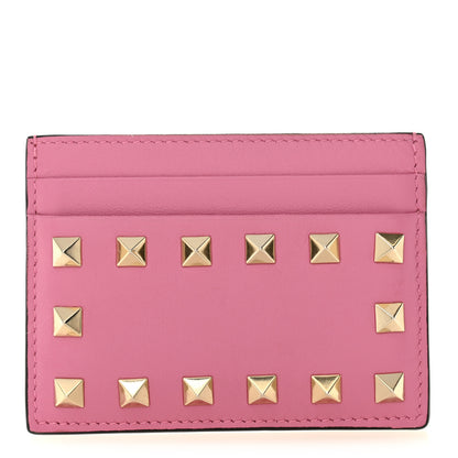 Valentino Garavani Vitello Rockstud Card Holder Ninphea 1 of 6