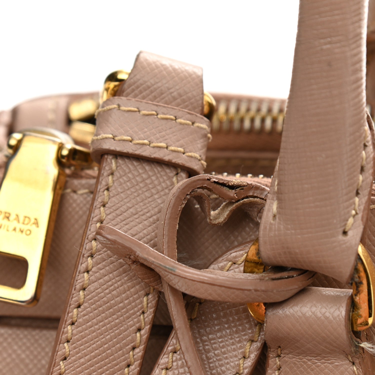 Prada Saffiano Small Galleria Double Zip Tote Cammeo 14 of 15