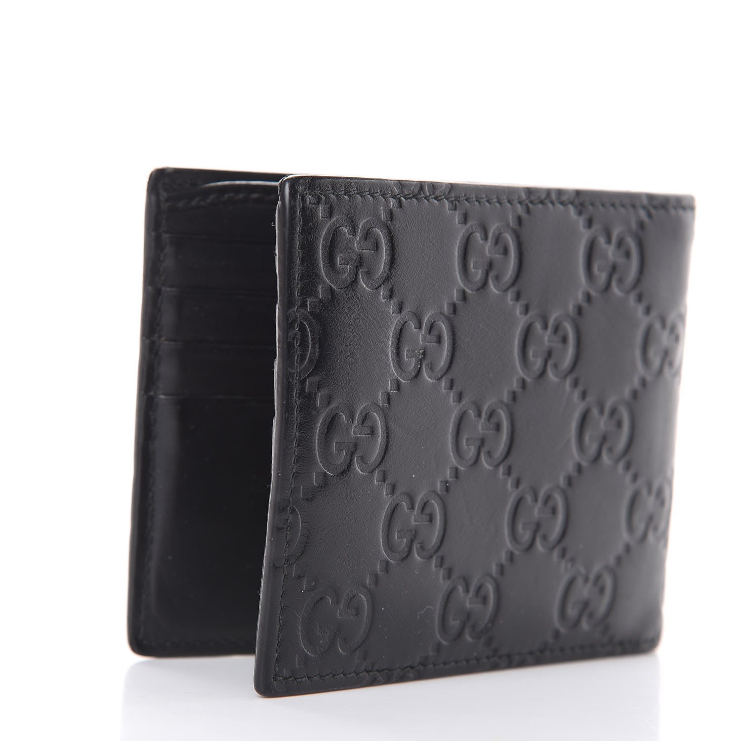 Gucci Guccissima Bi-Fold Wallet Black 3 of 9