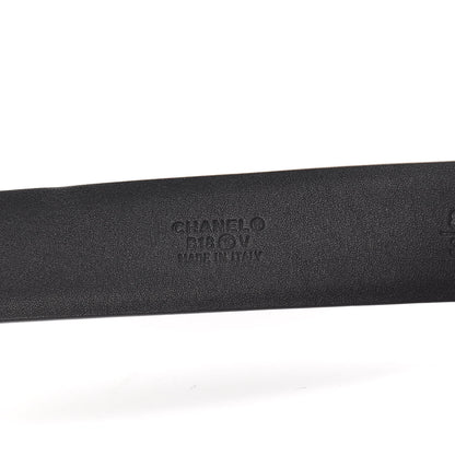 Chanel Calfskin CC Logo Belt 80 32 Black 6 of 8