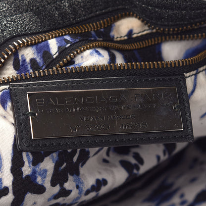 Balenciaga Metallic Craquele Classic Hardware City Black 8 of 9