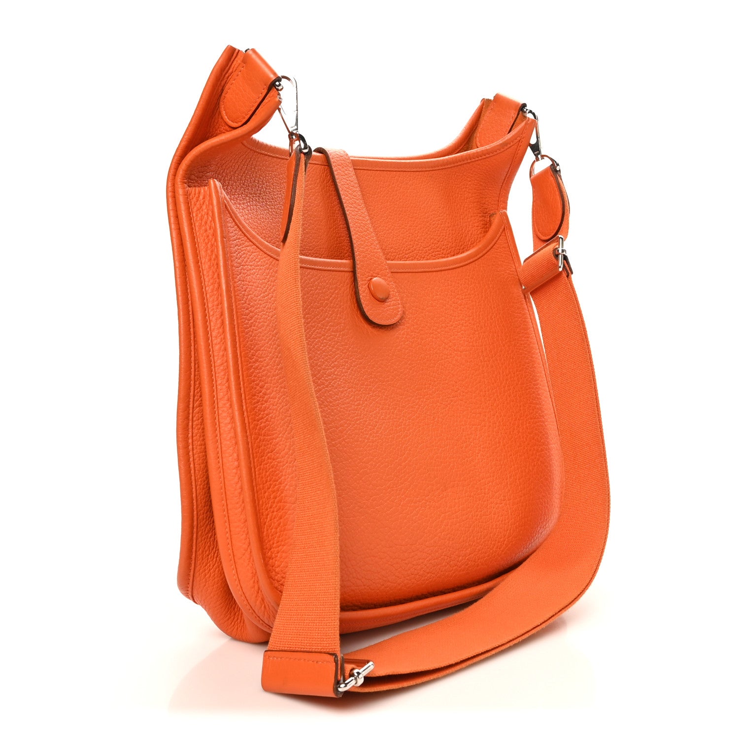 Hermes Taurillon Clemence Evelyne III GM Orange 3 of 10