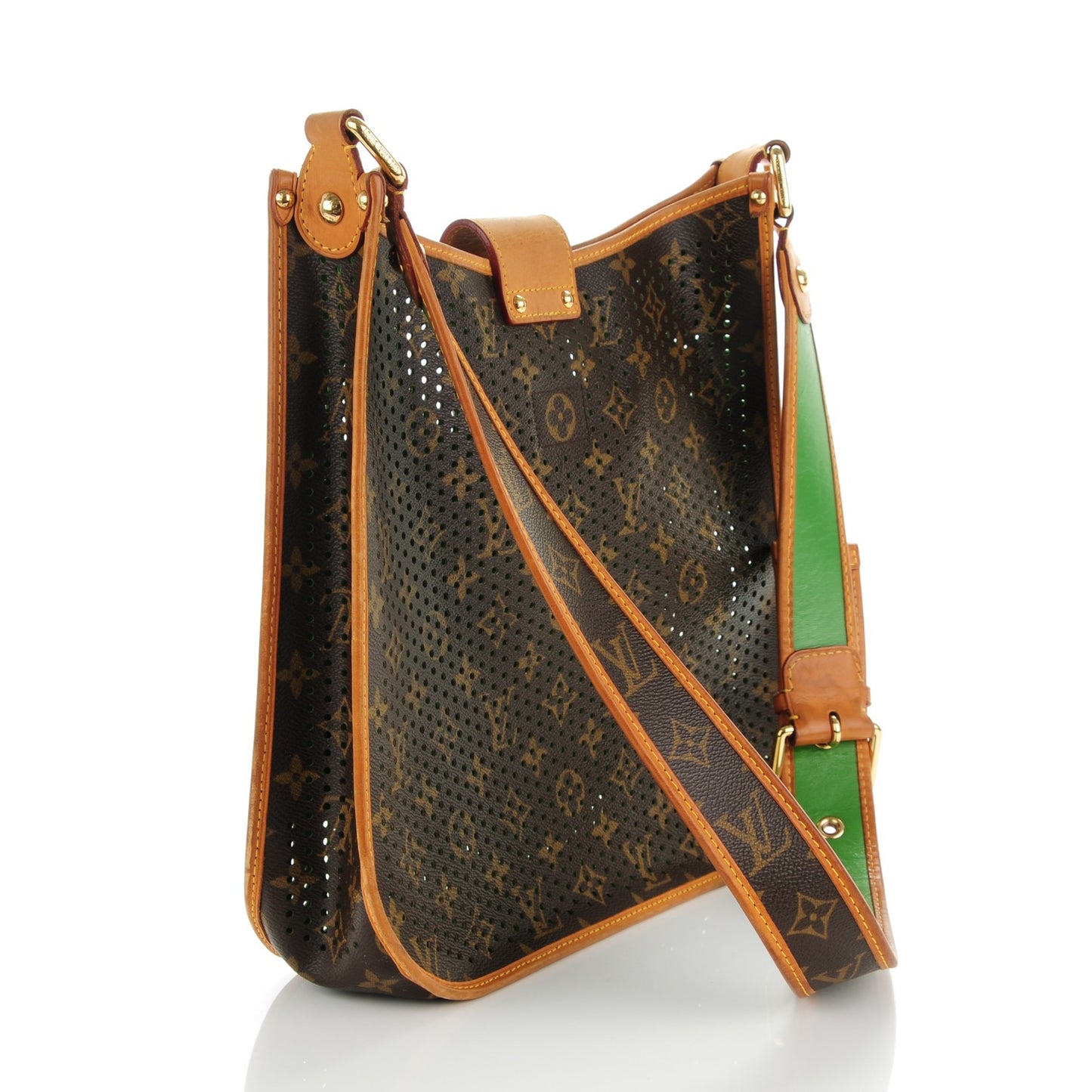 Monogram Perforated Musette Green