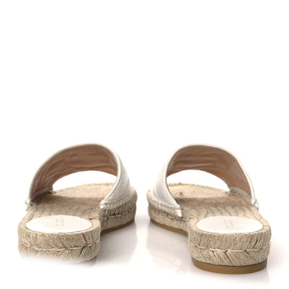 Gucci Nappa Matelasse GG Marmont Espadrille Slide Sandals 35 Great White 6 of 11