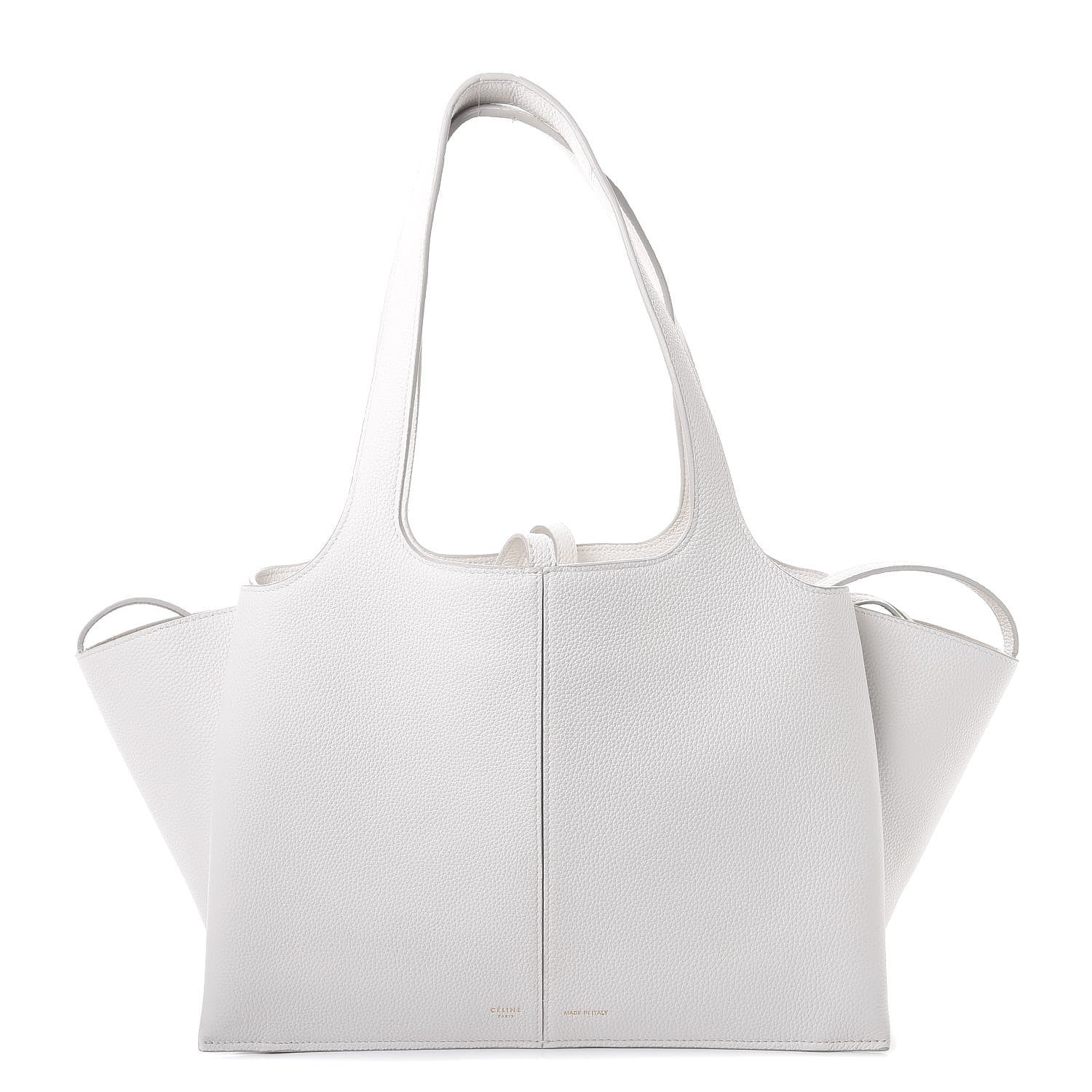 Celine Baby Grained Calfskin Small Tri-Fold Bag White 1 of 16