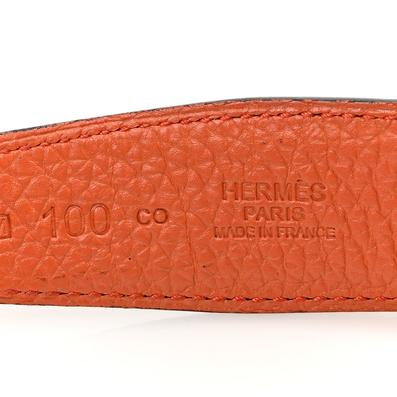 Hermes Box Togo 32mm H Belt 100 40 Chocolate Orange 4 of 6