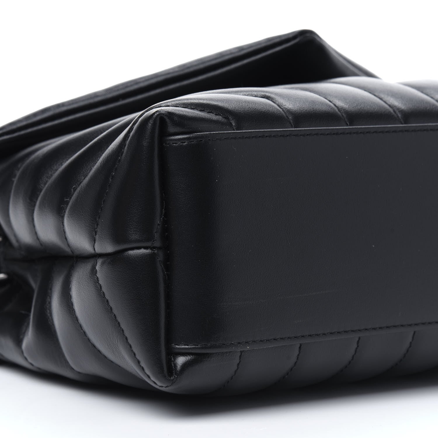 Saint Laurent Calfskin Y Quilted Monogram Small Loulou Chain Satchel Black 8 of 12