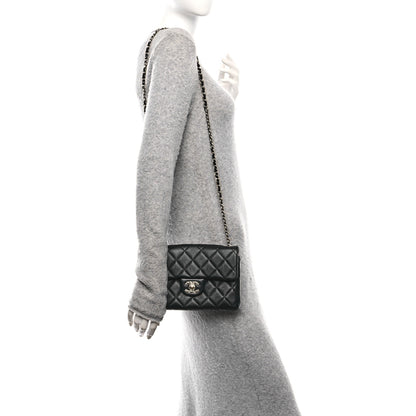 Chanel Lambskin Quilted CC Pocket Clutch With Chain Black 2 of 10