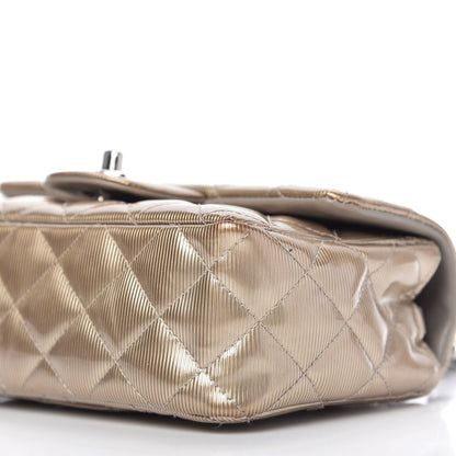 Chanel Striated Patent Quilted Mini Rectangular Flap Beige 7 of 10