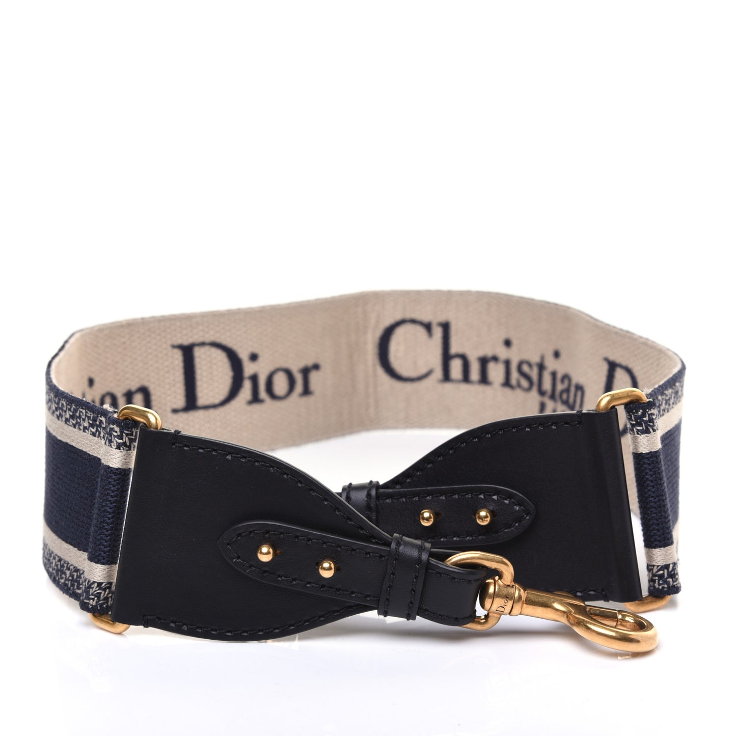 Canvas Embroidered Shoulder Strap Blue