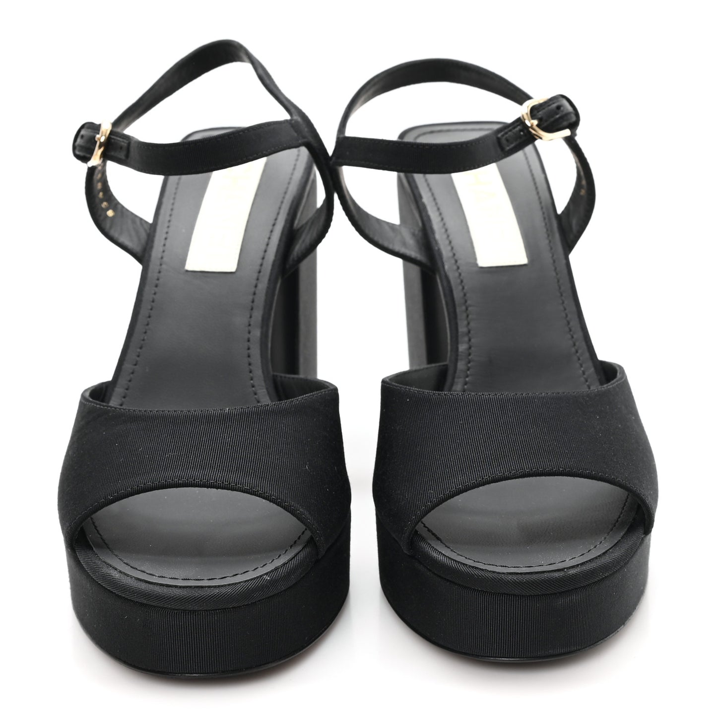Grosgrain Platform Sandals 41 Black
