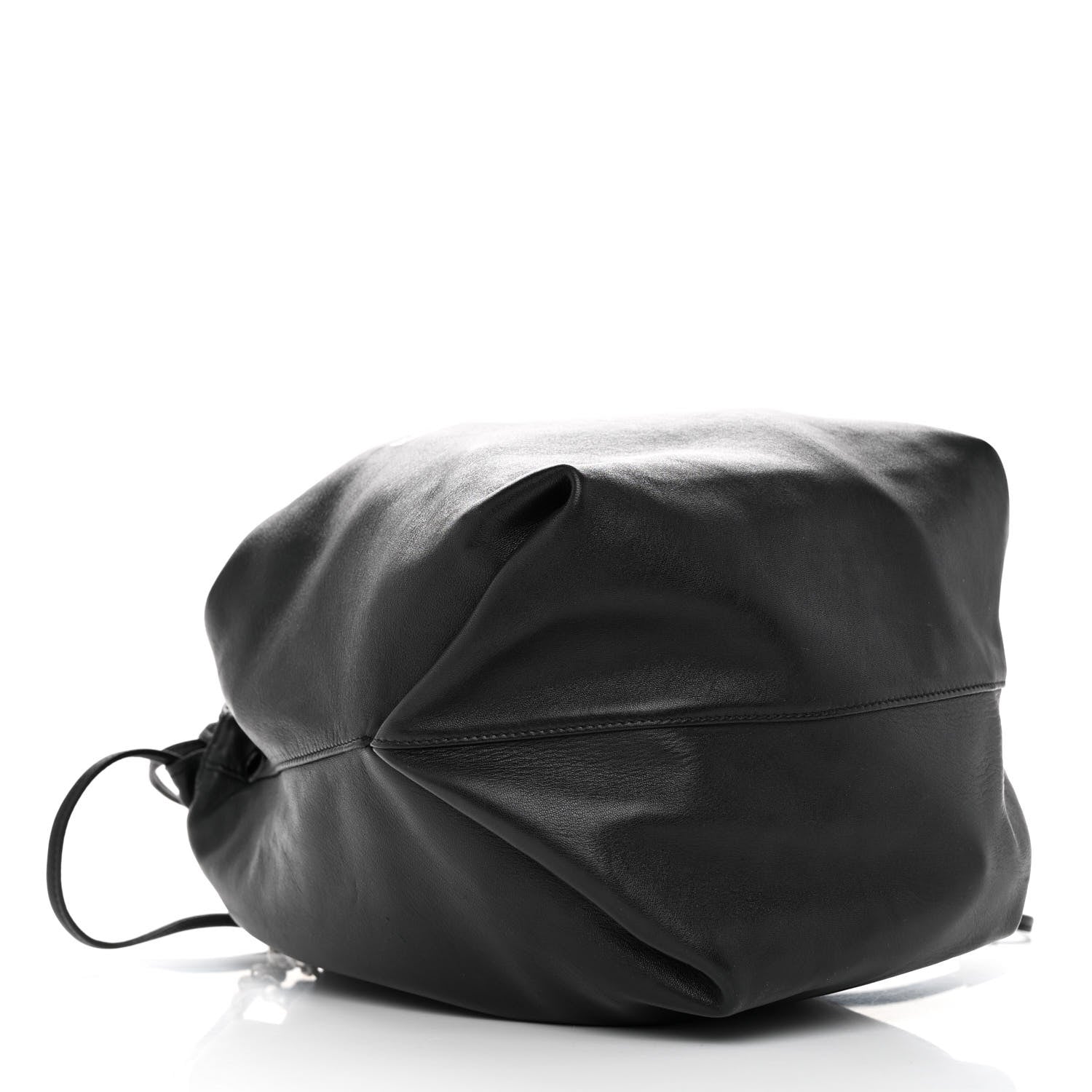 Saint Laurent Lambskin Teddy Drawstring Bag Black 4 of 11